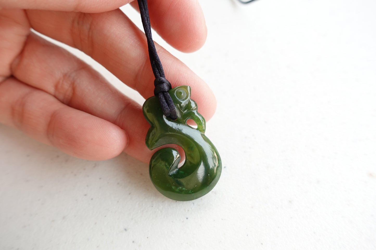 Hand carved Jade pendant - Canadian Nephrite Jade