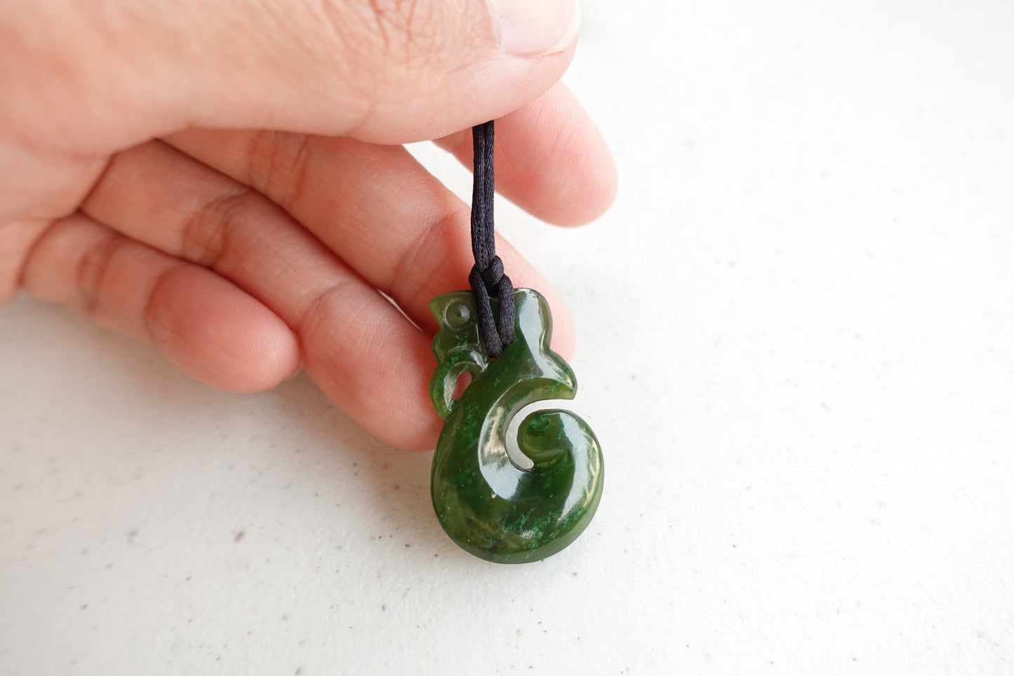 Hand carved Jade pendant - Canadian Nephrite Jade