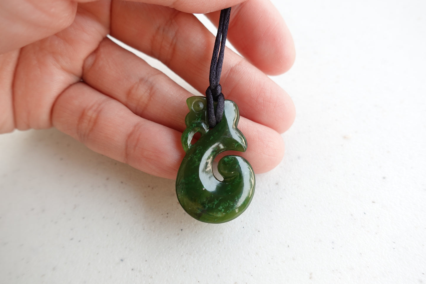 Hand carved Jade pendant - Canadian Nephrite Jade